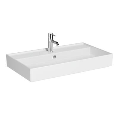VitrA ArchiPlan Lavabo 7415B003-0001 Tek armatür delikli - su taşma delikli - beyaz - 1