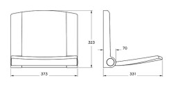 VitrA Arkitekta Duş Oturağı A44473 Akrilik - 370x320x65 mm - 2