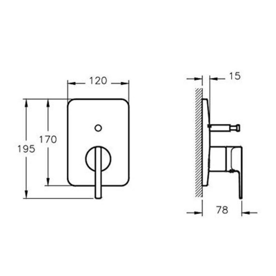 Artema Suit U A42286 Ankastre Banyo Bataryası - Krom - 2