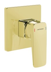 Artema Root Square Ankastre Duş Bataryası A4275123 Sıva Üstü Grubu - Altın - 1