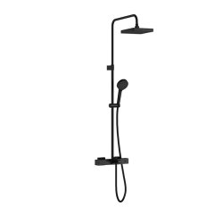 Artema Base Square A4730436 200 Duş Kolonu Ve Termostatik Banyo Bataryası Sistemi, Mat Siyah