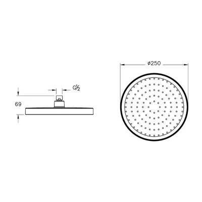 Artema Core Round A4591224 Duş Başlığı, Fırçalı Bakır - 2