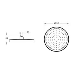 Artema Core Round A4591234 Duş Başlığı, Fırçalı Nikel - 2