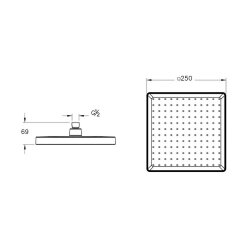Artema Core Round A4591324 Duş Başlığı, Fırçalı Bakır - 2