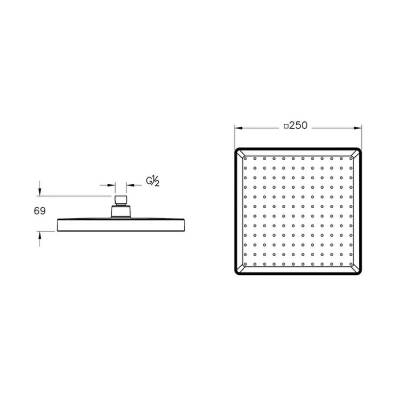 Artema Core Round A4591324 Duş Başlığı, Fırçalı Bakır - 2