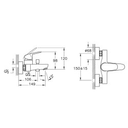 Artema Flow Round Banyo Bataryası A43057, Krom - 2