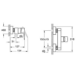 Artema Flow Square A4293136 Duş Bataryası, Mat Siyah - 2