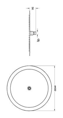 Artema Lite LC Duş Başlığı A45646 400 mm - Krom - 2
