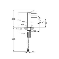 Artema Mınımax Round A4353024 Lavabo Bataryası, Fırçalı Bakır - 2