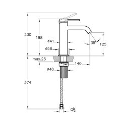 Artema Minimax Round A4353234 Yüksek Lavabo Bataryası, Fırçalı Nikel - 2