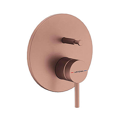 Artema Minimax Round A4362024 Ankastre Mekanik Banyo Bataryası, Fırçalı Bakır - 1