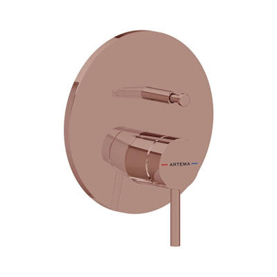 Artema Minimax Round A4362029 Ankastre Mekanik Banyo Bataryası, Soft Bakır - 1