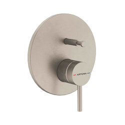 Artema Minimax Round A4362034 Ankastre Mekanik Banyo Bataryası, Fırçalı Nikel