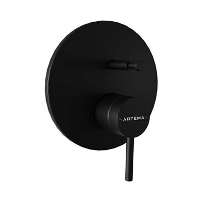 Artema Mınımax Round A4362036 Ankastre Mekanik Banyo Bataryası, Mat Siyah - 1