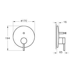 Artema Minimax Round A4362074 Ankastre Mekanik Banyo Bataryası, Soft Altın - 2