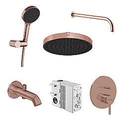 Artema Minimax Round Ankastre Duş Banyo Seti, Soft Bakır