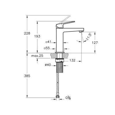 Artema Minimax Square A4372224 Yüksek Lavabo Bataryası, Fırçalı Bakır - 2