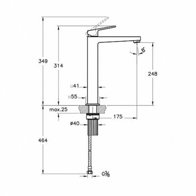 Artema Minimax Square A43724 Lavabo Bataryası, Krom - 2