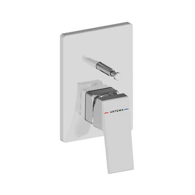 Artema Minimax Square A43732 Ankastre Banyo Bataryası, Krom - 1