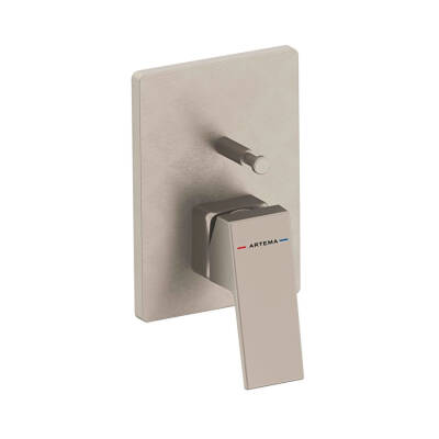 Artema Minimax Square A4373234 Ankastre Banyo Bataryası, Fırçalı Nikel - 1