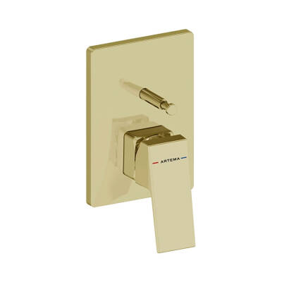 Artema Minimax Square A4373274 Ankastre Banyo Bataryası, Soft Altın - 1
