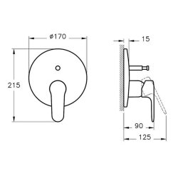 Artema Root Round A4272729 Ankastre Banyo Bataryası, Soft Bakır, Sıva Üstü - 2
