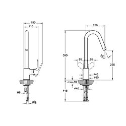 Artema Root Round Eviye Bataryası A4274234 Fırçalı Nikel - 2