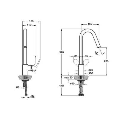 Artema Root Round Eviye Bataryası A4274234 Fırçalı Nikel - 2