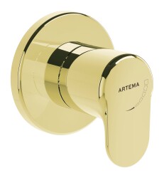 Artema Root Round Ankastre Stop Valf A4273074 Sıva Üstü Grubu - Soft Altın