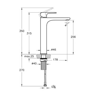 Artema Root Round Lavabo Bataryası A4270729 XL Soft Bakır - 2