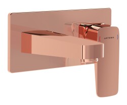 Artema Root Square Ankastre Lavabo Bataryası A4273826 Sıva Üstü Grubu - Bakır