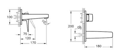 Artema Root Square Ankastre Lavabo Bataryası A4273834 Sıva Üstü Grubu - Fırçalı Nikel - 2