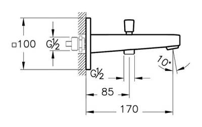 Artema Root Square Çıkış Ucu A4274026 El Duşu Çıkışlı - Bakır - 2