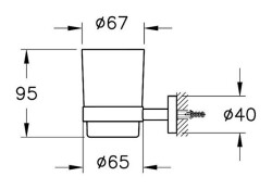 VitrA Base 200 Diş Fırçalığı A44106 Krom - 3