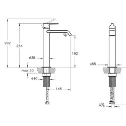 VitrA Çanak Lavabo Bataryası Üstten Kumandalı Suit Soft Bakır A4281429 - 2