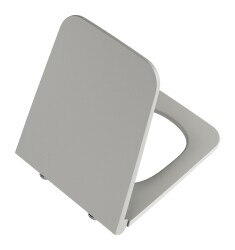VitrA Equal Klozet kapağı 119-076-009 Slim - duroplast - üstten sıkmalı - yavaş kapanır - metal menteşeli - mat taş gri