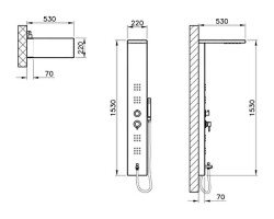 VitrA Shake Masajlı Duş Sistemi A45807 Beyaz - 3