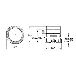 VitrA V-Box A42806 Sıva Altı Grubu - Krom (1)