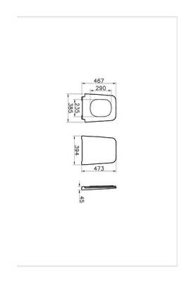 VitrA Equal Klozet kapağı 119-003-001 Slim - duroplast - üstten sıkmalı - metal menteşeli - beyaz - 4