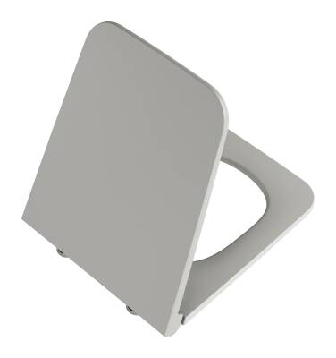 VitrA Equal Klozet kapağı 119-076R009 Slim - duroplast - üstten sıkmalı - yavaş kapanır - kolay sök-tak - metal menteşeli - mat taş gri - 1