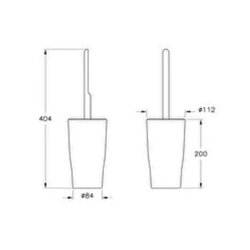 VitrA Eternity Tuvalet Fırçası (Siyah-Siyah) (Yerden) A4432239 - 2