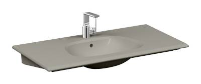 VitrA Frame Etajerli lavabo 5709B420-0001 Dikdörtgen - 105x50 cm - tek armatür delikli - su taşma delikli - Clean - mat bej - 1