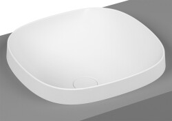VitrA Frame Tezgahüstü lavabo5654B470-0016 Yuvarlak - kompakt - 40x39 cm - armatür deliksiz - su taşma deliksiz - Clean - mat beyaz