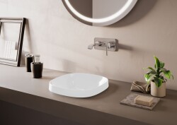 VitrA Frame Tezgahüstü lavabo5654B470-0016 Yuvarlak - kompakt - 40x39 cm - armatür deliksiz - su taşma deliksiz - Clean - mat beyaz - 2