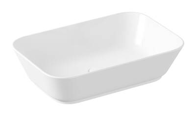 VitrA Geo Çanak Lavabo 7425B003-0016 Dikdörtgen - 60x39 cm - Armatür Deliksiz - Su Taşma Deliksiz - Beyaz - 1