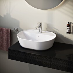 VitrA Geo Çanak lavabo 7428B003-0001 Oval - 55x43 cm - tek armatür delikli - su taşma delikli - beyaz - 3