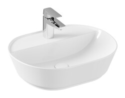 VitrA Geo Çanak lavabo 7428B003-0041 Oval - 55x43 cm - tek armatür delikli - su taşma deliksiz - beyaz