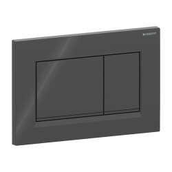 Geberit 115.883.DW.1 Sigma30 Kumanda Paneli, Çift Basmalı, Siyah / Mat Siyah / Siyah