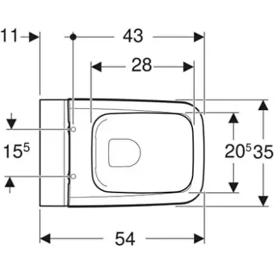 Geberit iCon Square 501.651.01.1 Rimfree Asma Klozet,Beyaz - 4