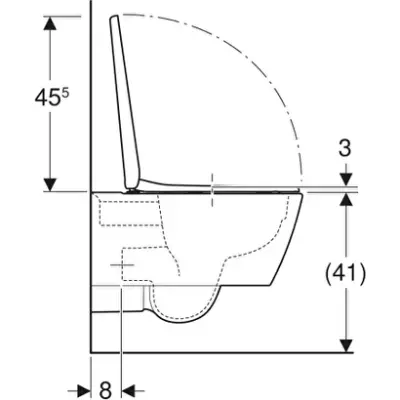 Geberit iCon Square 501.651.01.1 Rimfree Asma Klozet,Beyaz - 6